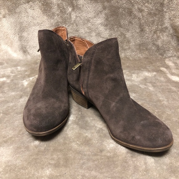 Lucky Brand Shoes - NWOT Lucky Brand Brown Suede Leather Booties